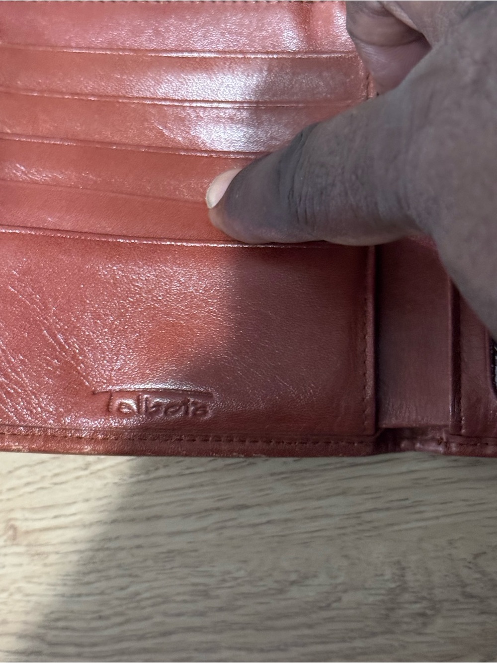 Talbots Woven Compact Wallet - Rust Red - Picture 6 of 8